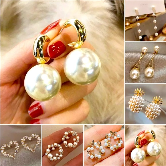 New Gold Crystal Drop Dangle Earrings - Picture 7 of 8